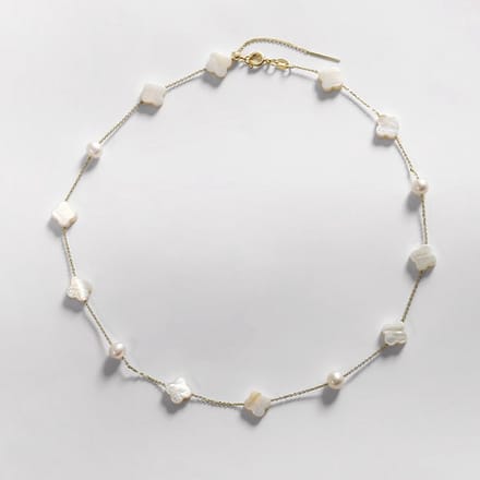 Moeder-van-Parel Klavertje-Vier Sieradenset-ketting