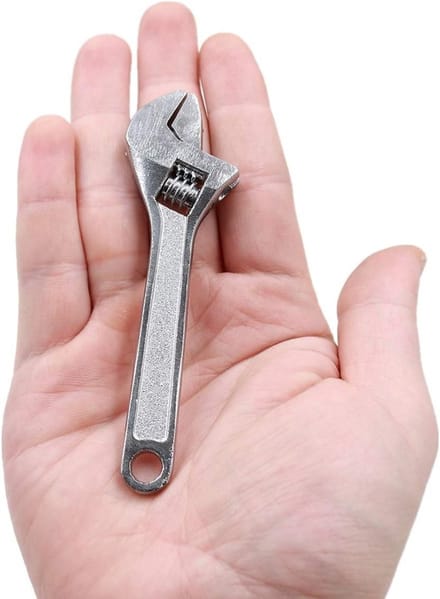 Verstelbare Mini Steeksleutel van 4 Inch - Compacte Stalen Sleutel voor Bakken, Industrie en Auto Reparatie