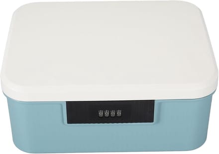 Vergrendelbare Kluis - Veiligheidskoffer Code - Privacy Opslag - Gepartitioneerd Ontwerp - 9 Liter Capaciteit - Blauw Meer