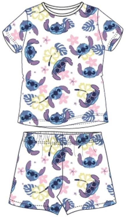 Disney Lilo en Stitch Pyjamaset Wit Maat 98