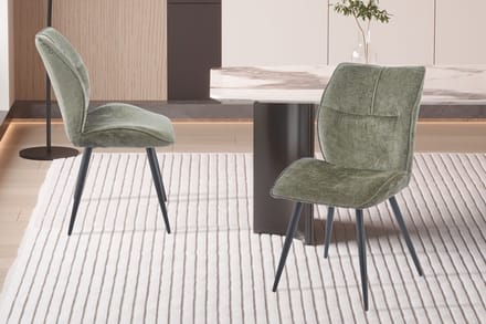 Eetkamerstoel Faye - 49x65x89cm - Groen