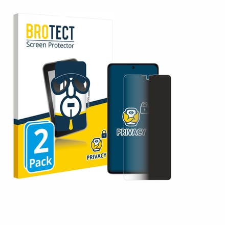 BROTECT - privacy screenprotector voor Xiaomi Poco M6 Pro 4G - Folie Beschermfolie Blauwlichtfilter 2 Stuks