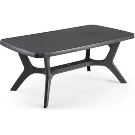 Allibert Tuintafel Baltimore Kunsthars Grafiet 177x100cm