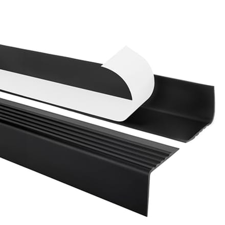 Zelfklevend PVC Traprandprofiel 50x42mm - Zwart, 110cm