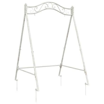 vidaXL - Schommelframe - Antiek - wit - 113 - x - 121,5 - x - 168 - cm - Staal