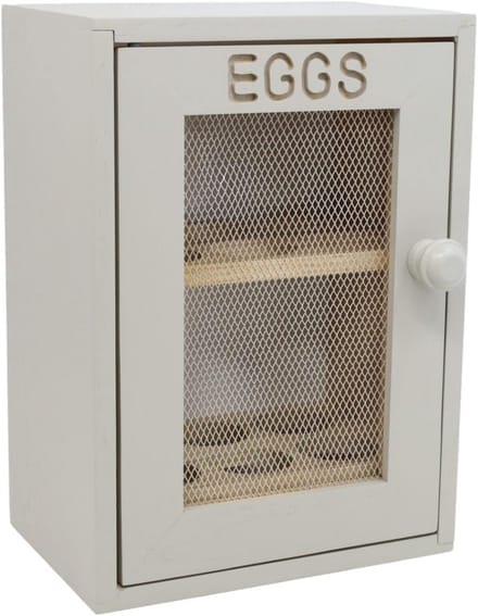 Eierkast Grijs Hout voor 12 Eieren - Stijlvolle Keukenaccessoire