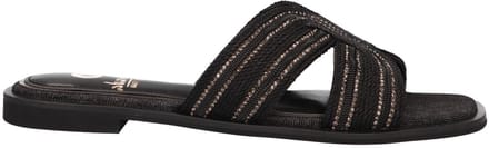 La Strada Slipper Zwart Textiel - Damesschoenen - Maat - 36