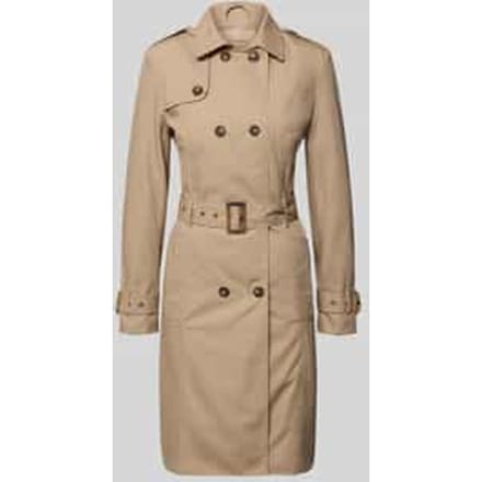 regular fit lange jas met platte kraag model 'Lora'