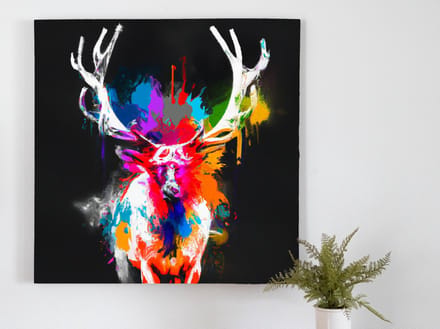 Wapiti | Wapiti | Kunst - 60x60 centimeter op Dibond | Foto op Dibond
