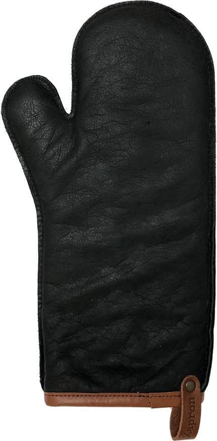 Xapron leren (BBQ) ovenwant Utah Large  kleur zwart
