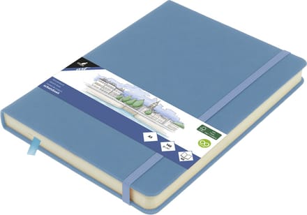 Kangaro schetsboek - A5 - sky blue - met elastiek en lint - 2 stuks - K-861295