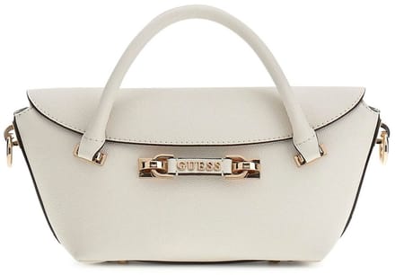 GUESS schoudertas handtas Sophia Hobo Cream White crème