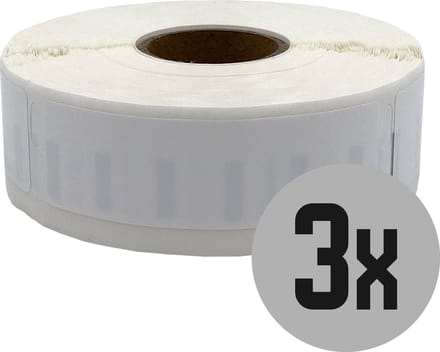 DULA Dymo Compatible labels - Wit - 1933085 - 2112284 - Duurzame barcode etiketten - 3 rollen - 64 x 19 mm - 450 labels per rol