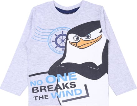 Pinguïns van Madagaskar grijze blouse