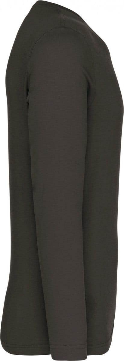 Kariban T-shirt V-hals lange mouwen K358 - Dark Grey - 3XL