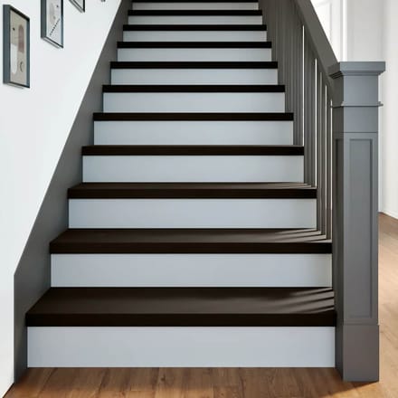 vidaXL - Traptreden - 2 - st - 90x30x2 - cm - massief - eikenhout - bruin-zwart