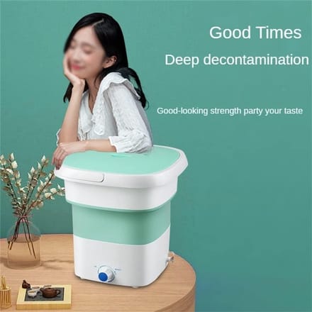 Elektrische Mini Wasmachine - Opvouwbaar Compact - Kleine Wasjes - Simuleert Handwas - 3 Kg Capaciteit - Paars