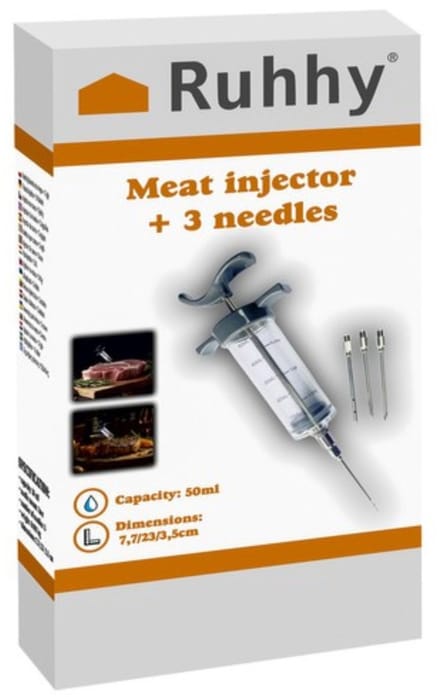 Ruhhy Vleesinjector Set - Voor Perfect Gekruid Vlees!
