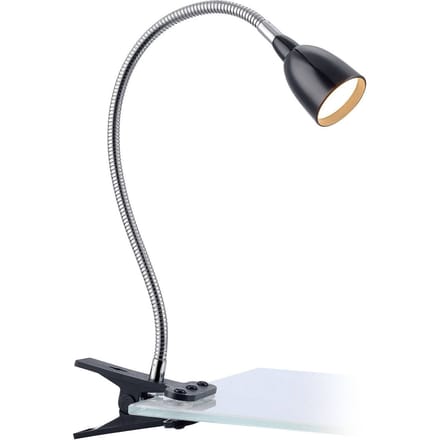 Markslöjd LED klemlamp Tulip, zwart