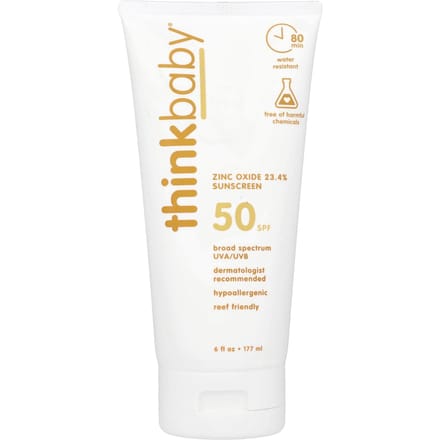 think, ThinkBaby, Zinkoxide 23,4% Zonnebrandcrème, SPF 50, 177 ml (177 ml) white