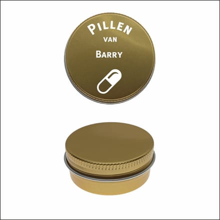 Pillen Blikje Met Naam Gravering - Barry