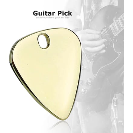 5 Pièces Médiator Métallique pour Guitare Accessoire d'Instruments de Musique(Or) gray
