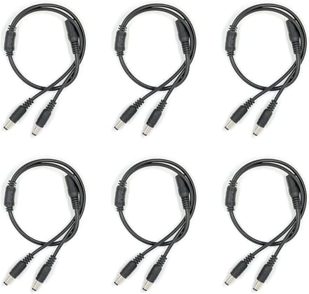 DC Power Plug Y Splitter Kabel 1 Vrouwelijk naar 2 Mannelijk voor CCTV en LED Schijnwerpers