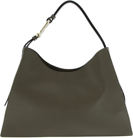 FURLA Leren Schoudertas Nuvola Hobo Sage Kaki