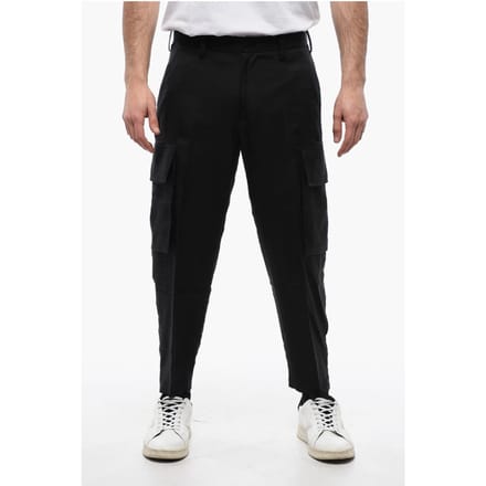 Zijden mix FIREMAN Cargo broek in zwart
