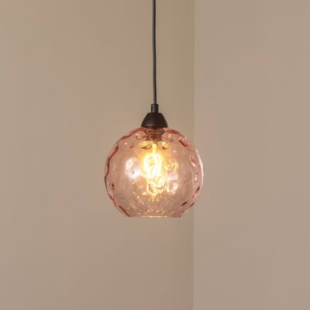 Opviq Hanglamp Benek, roze, glas, Ø 20 cm, E27