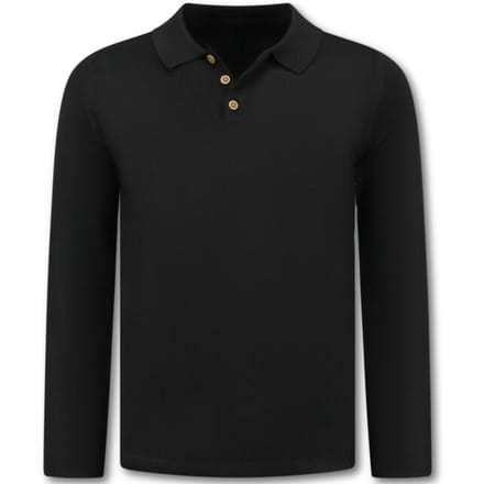 Trui Heren - Polo Lange Mouw Heren - 536 - Zwart