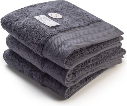 ARTG® Towelzz - DeLuxe - Handdoek - 60 x 110 cm - Dark Grey - set 3 stuks
