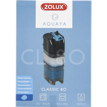 Binnenfilter - Zolux - Classic - Voor aquaria van 40 tot 80 L - Capaciteit 410 L/u - 5W