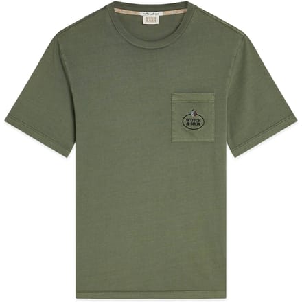 Scotch & Soda Garment Dyed Ss Pocket Tee Midnight Turq Taglia: M | Magliette basic Outlet | Uomo