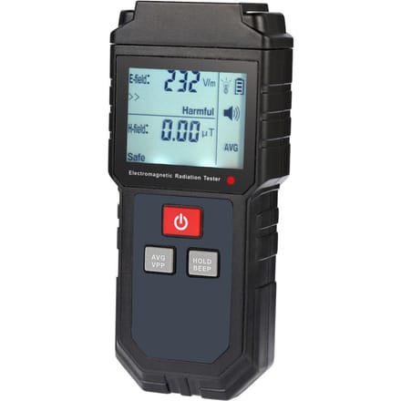 Draagbare draagbare digitale LCD-elektromagnetische tester Elektrisch veld Magnetisch veld zwart