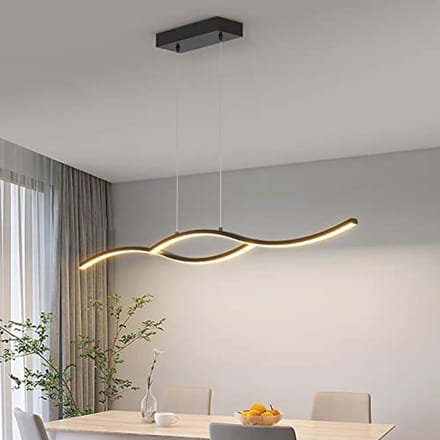 Moderne Dimbare LED Hanglamp in Wave Design voor Eettafel