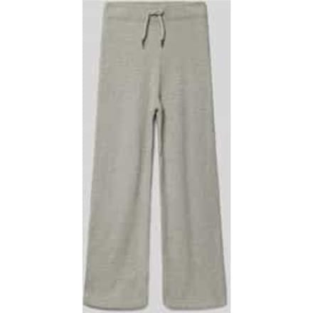 Regular fit gebreide broek met wijde pijpen