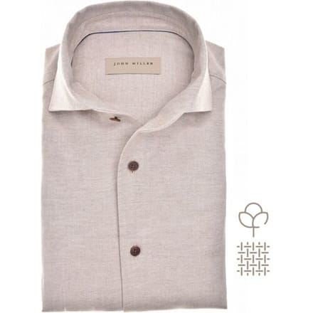 John Miller Overhemd Schiller Flanel Licht Bruin / male