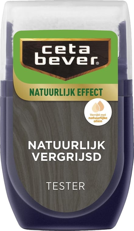 Cetabever - Natuurlijk Effect Buiten Tester - Natuurlijk Vergrijsd - 30 Ml