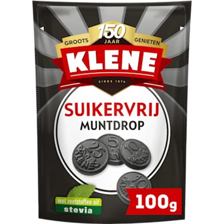 Klene Muntdrop - mild zoet - suikervrij - 100g