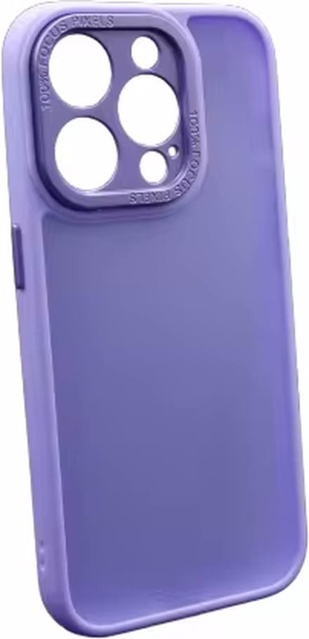 Backcover Military - Geschikt voor iPhone 15 - Met Camera Protector - Stevige Case met Soft TPU-bumperranden - Paars