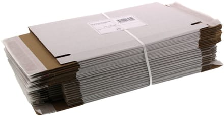 Brievenbusdoosje - wit met plakstrip - A5 - 255 x 160 x 28 mm - 25 stuks