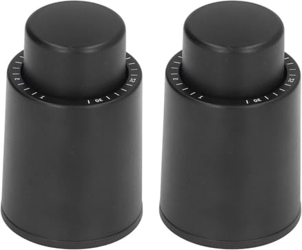 Herbruikbare en lekvrije wijnflesstopper set van 2 - Vacuümsealer met druktype en datumregistratie voor optimale versheid