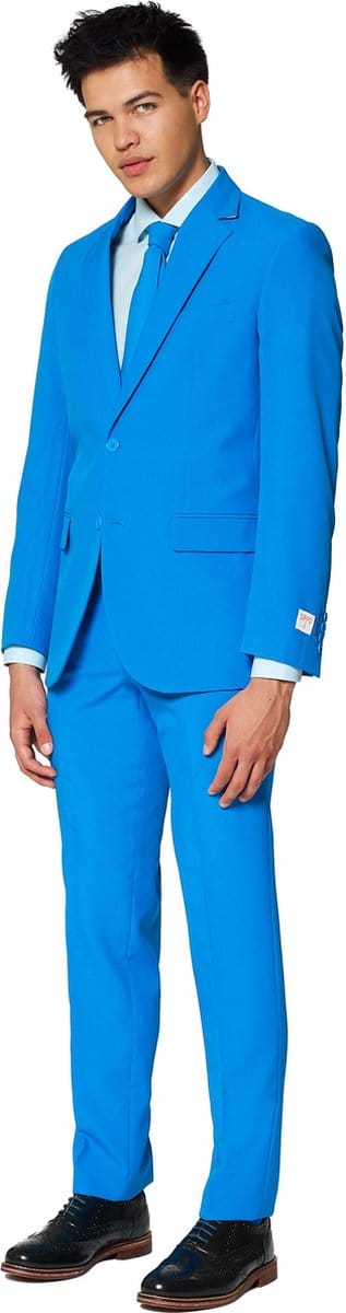 OppoSuits Blue Steel - Heren Pak - Carnavalskleding - Blauw - Feest - Maat 48