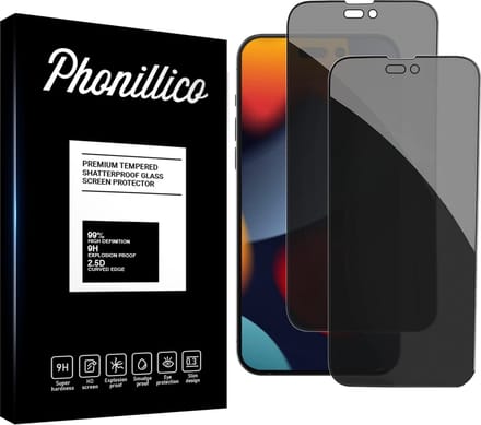 Screenprotector privacy voor iPhone 14 Pro Max - 2 stuks Beschermglas Privacy Glas van glazen schermbeschermfolie