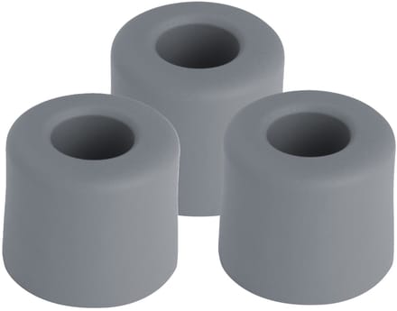 Benson Deurbuffers / deurstoppers rubbers - 3x - grijs - 30 x 25 mm - met schroefbevestiging