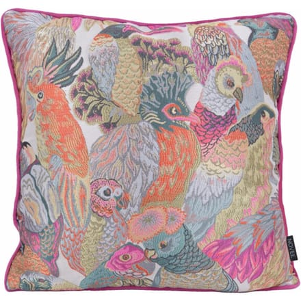 Sierkussen Velvet Parrots / Papagaaien | 45 x 45 cm | Fluweel / Polyester