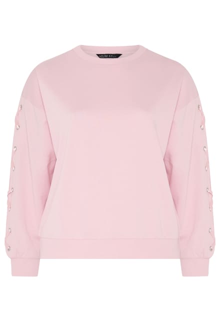 Limited Collection Roze Sweatshirt Met Oogjes En Veter Size 38