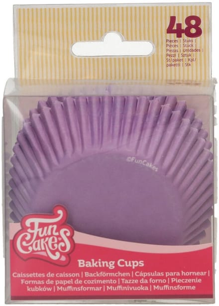 FunCakes Baking Cups - Royal Paars - 48 Stuks - Cupcake Vormpjes Papier