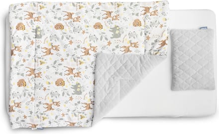SENSILLO pluche babydekbed set 95x75 cm - Ledikant dekbed